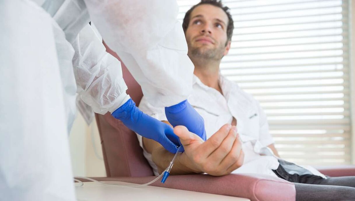 inxeccións intravenosas para a prostatite